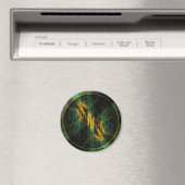 Het oog van het Oerwoud Abstracte Kunstvierkant Ma Magneet (Insitu (Vaatwasser))