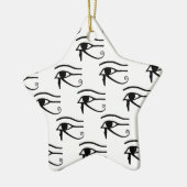 Het oog van het paardenpatroon keramisch ornament (Links)