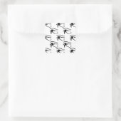 Het oog van het paardenpatroon vierkante sticker (Tas)