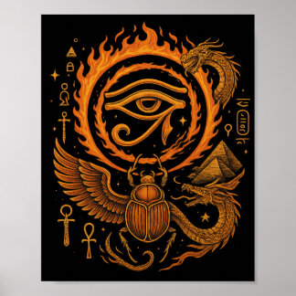 🔥 Het oog van Horus – Fire Awakens | Egyptisch Po Poster