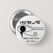 Het oog van Horus Ronde Button 5,7 Cm (Voorkant /achterkant)
