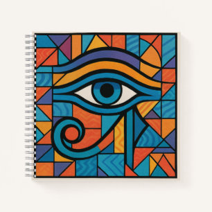 Het oog van Horus Spiral Egyptische Mystiek Kuns Notitieboek