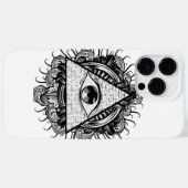 Het oog ziet allemaal Illuminati Case-Mate iPhone Case (Achterkant (horizontaal))