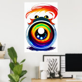Het oog ziet u | AI Art Poster (Thuiskantoor)