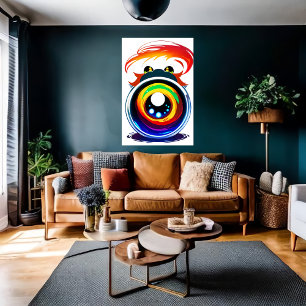 Het oog ziet u AI Art Poster