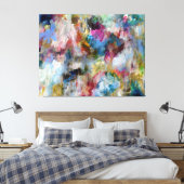 Het Oorspronkelijke het Schilderen Abstracte Quad  Canvas Afdruk (Insitu (Slaapkamer))
