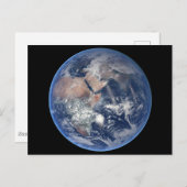 Het oostelijk halfrond op planeet Aarde. Briefkaart (Voorkant / Achterkant)