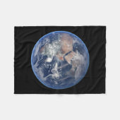 Het oostelijk halfrond op planeet Aarde. Fleece Deken (Voorkant (Horizontaal))