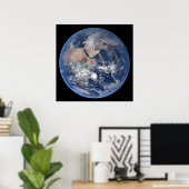 Het oostelijk halfrond op planeet Aarde. Poster (Thuiskantoor)