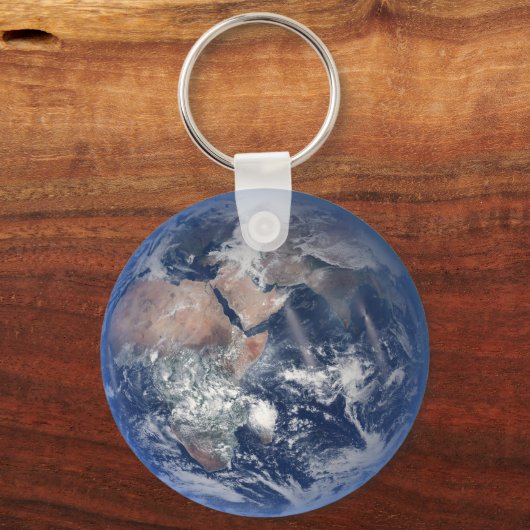 Het oostelijk halfrond op planeet Aarde. Sleutelhanger (Achterkant)