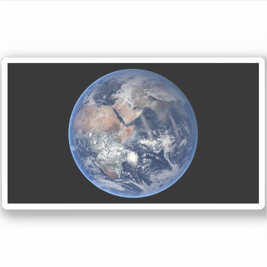 Het oostelijk halfrond op planeet Aarde. Sticker (Voorkant)