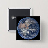 Het oostelijk halfrond op planeet Aarde. Vierkante Button 5,1 Cm (Voorkant /achterkant)