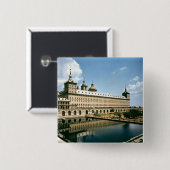 Het oostelijk klooster vierkante button 5,1 cm (Voorkant /achterkant)