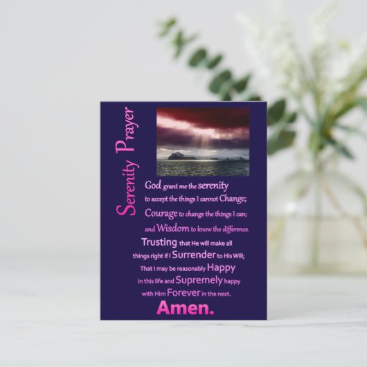 Het Open Zee van de Dienst Prayer Briefkaart (Staand voorkant)