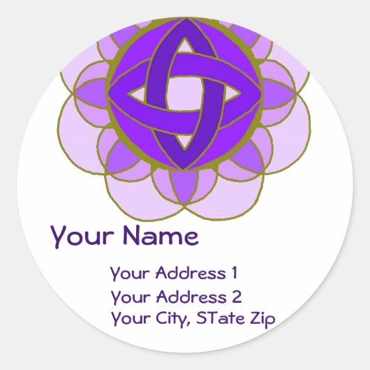 "Het openen van de Kroonkar" Adres Etiket (Voorkant)