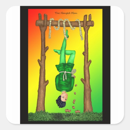 Het opgehangen Man - Sticker (Voorkant)