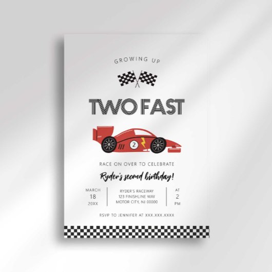 Het opgroeien twee Snelle Tweede Uitnodiging van d