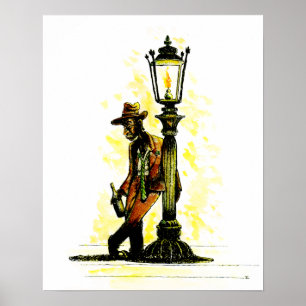 Het ophouden van de lamppost poster