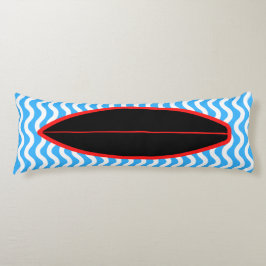 Het opnieuw verzachten van de zwarte blauwe golven lichaamskussen