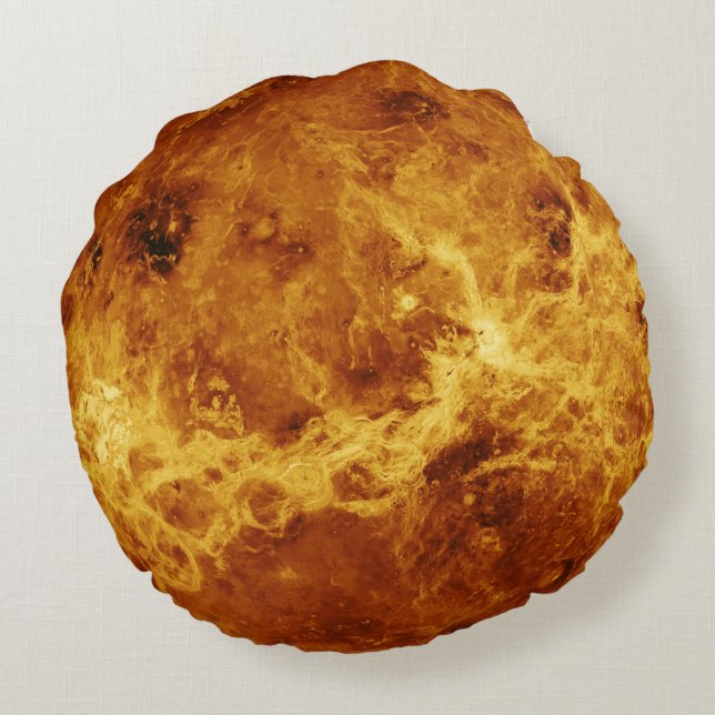 Het oppervlak van Venus Rond Kussen (Achterkant)