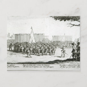 Het oprichten van een leger briefkaart
