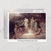 Het opsporen van mozes door Edwin Long Briefkaart (Voorkant / Achterkant)