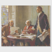 Het opstellen van de onafhankelijkheidsverklaring cadeaupapier (Vlak)