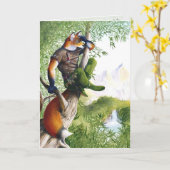 Het Opvlammen van de sleep Vos Kaart (Gele Bloem)