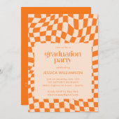 Het Oranje Abstracte Afstuderen van het Controlebo Kaart (Voorkant / Achterkant)