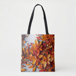Het Oranje Bloemmotief Ontwerp Draagtas