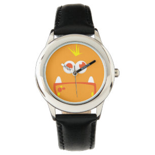 Het oranje Horloge van het Gezicht van het Monster