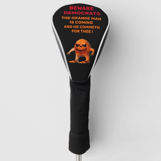 Het ORANJE MAN Golfheadcover (Voorkant)