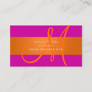Het Oranje Monogram van de gradiënt/diy kleur als Visitekaartje
