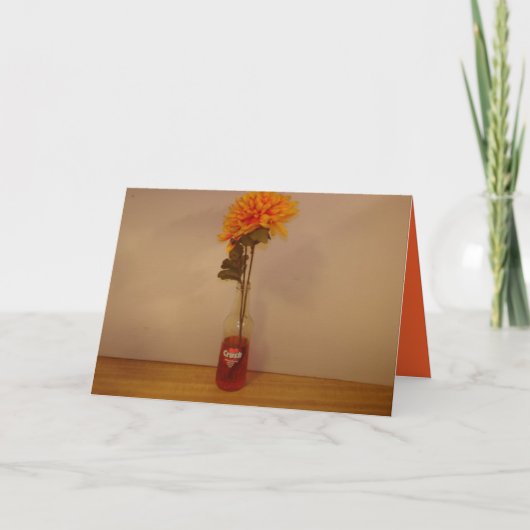 Het oranje Ontwerp van de Kaart van de Fles van de (Voorkant)