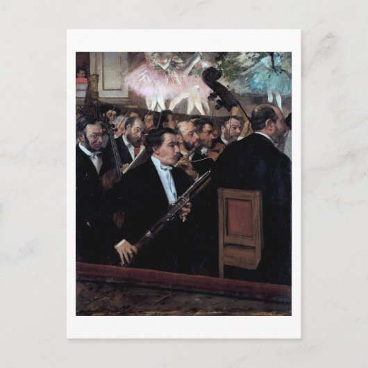 Het Orchestra van de Opera, Edgar Degas Briefkaart (Voorkant)
