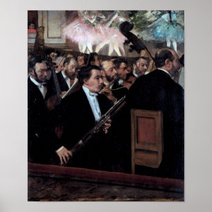 Het Orchestra van de Opera, Edgar Degas Poster
