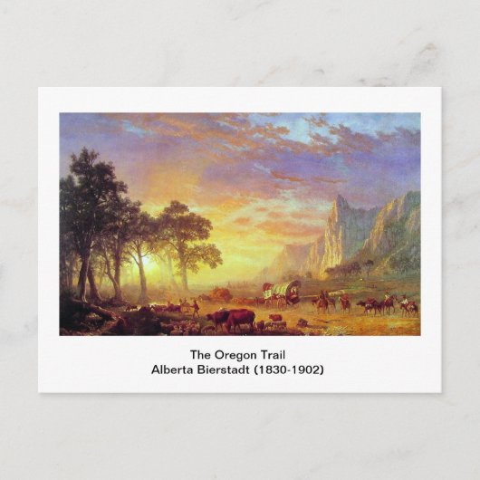Het Oregon Trail, Albert Bierstadt Briefkaart (Voorkant)