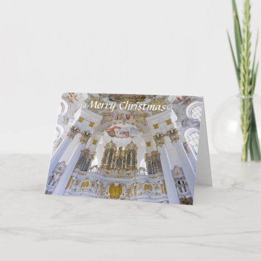 Het orgaanKerstkaart van Wieskirche Feestdagen Kaart (Voorkant)