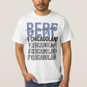 Het originele bier van Chicagoland Grappige afdruk T-shirt (Voorkant)