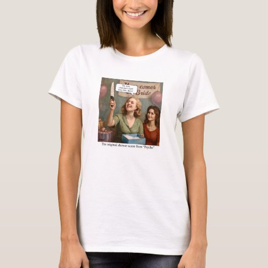 Het originele douchescène uit Psycho. T-shirt (Voorkant)
