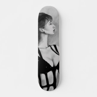 Het originele kunstschilderij van Dame treksel Ska Skateboard
