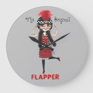Het originele meisje van het Flapper Roaring Twent Grote Klok
