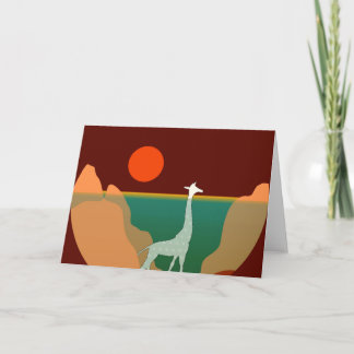 Het Originele Ontwerp van de Giraffe Feestdagen Kaart