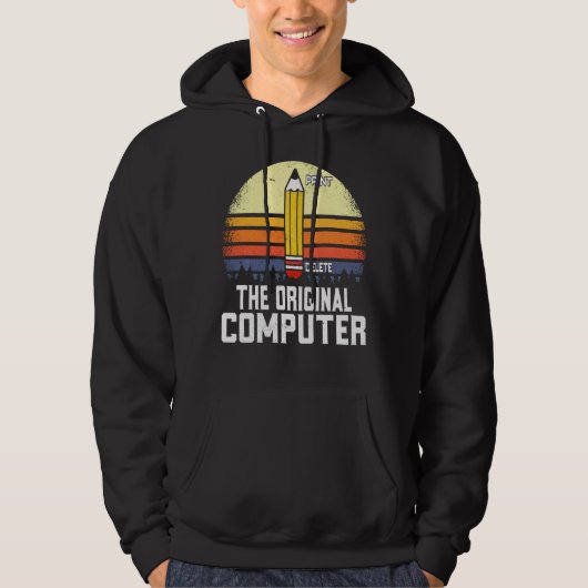 Het originele potlood Geek Nerd van de Computer Hoodie (Voorkant)