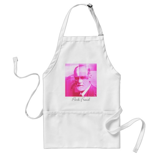 Het originele roze Freud Apron Standaard Schort (Voorkant)