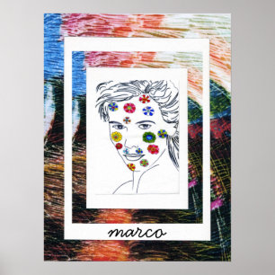 Het originele schilderij van de stijl Peter Max Poster