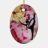 Het originele Yoga Girl Ceramic Ornament (Voorkant)