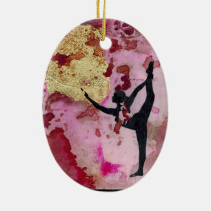 Het originele Yoga Girl Ceramic Ornament