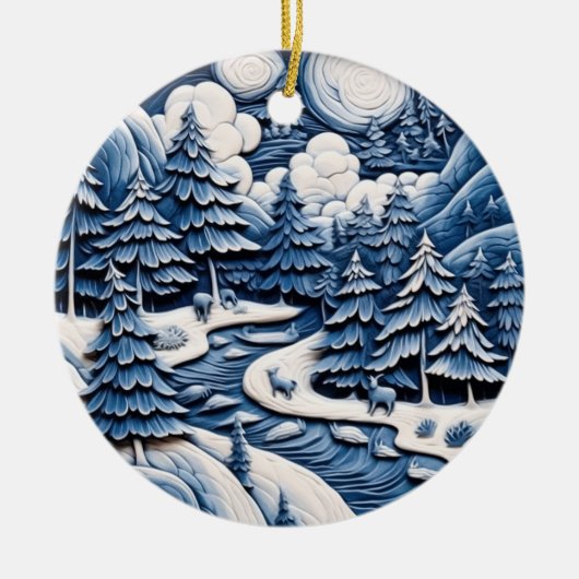 Het Ornament van het Enchanted Winter Forest (Voorkant)