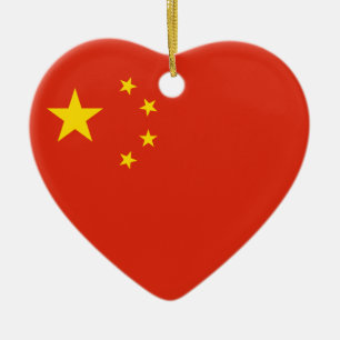 Het Ornament van het Hart van de Vlag van China